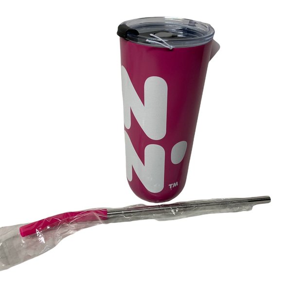Dunkin Pink Stainless Sipper Tumbler with Straw - Picture 8 of 8